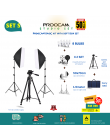  Proocam kb-1210 Studio Lighting 400W LED Light with Background Support Backdrop Cloth SET S2 Softbox 60x90cm